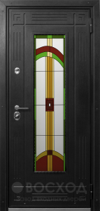 Фото стальная дверь Дверь со стеклом №20 с отделкой МДФ ПВХ
