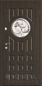 Фото стальная дверь Дверь со стеклом №4 с отделкой МДФ ПВХ