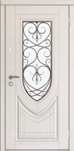 Фото стальная дверь Дверь со стеклом №11 с отделкой МДФ ПВХ