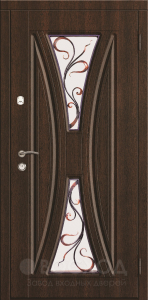 Фото стальная дверь Дверь со стеклом №9 с отделкой МДФ ПВХ