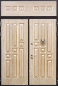 Фото стальная дверь Дверь со вставкой №7 с отделкой Винилискожа